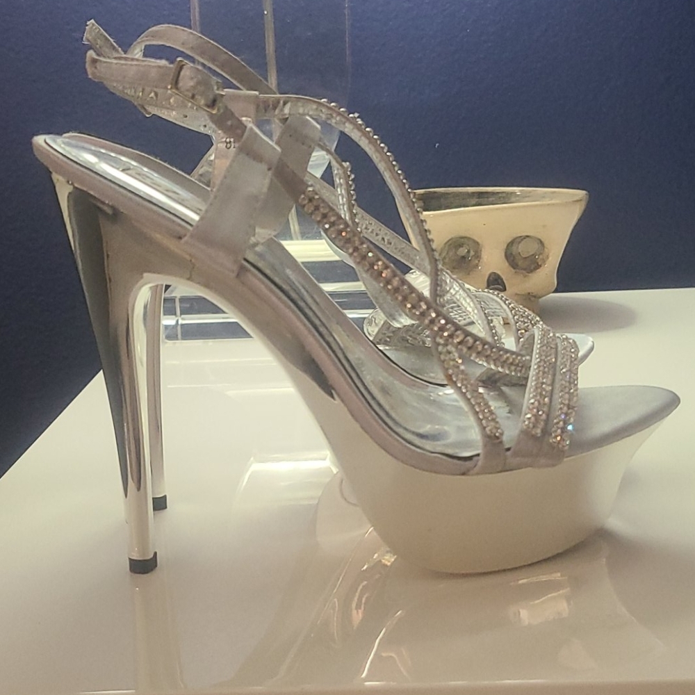 8 Bling STILETTO HIGH Pole Dancer PLATFORM HEEL 8